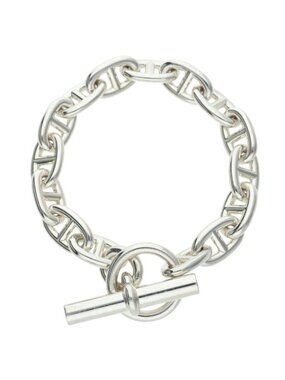 Hermes Chaine D'ancre MM Silver Bracelet